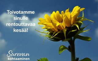 Surevan kohtaaminen -hanke toivottaa rentouttavaa kesää