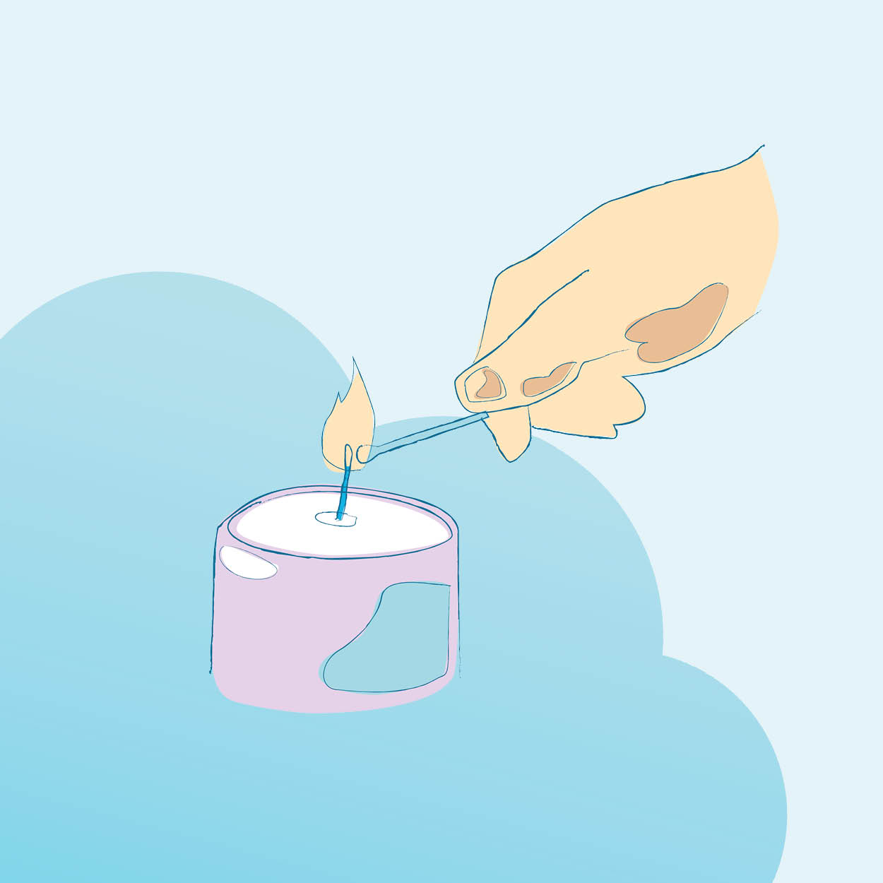 Surevan kohtaaminen -hankkeen kuvitusta