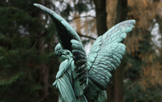 Enkelipatsaan siivet takaapäin kuvattuna