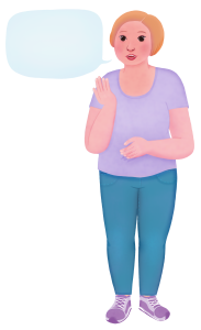 Anna tietoa – myös kirjallisena. Surevan kohtaaminen -hankkeen kuvitusta. 