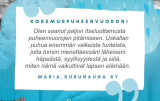 Kokemuspuheenvuoroni Maria Surunauha ry
