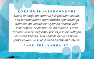 Kokemuspuheenvuoroni